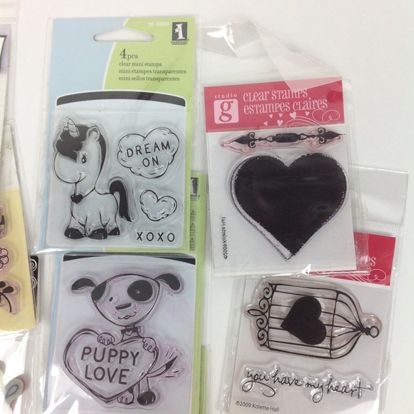 Small Clear Cling Stamp lot of 14 - Picture 3 of 8